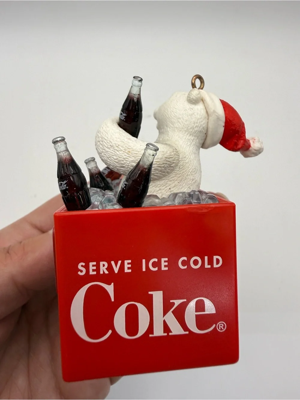 Coca Cola Red & White Polar Bear Ornament Trio